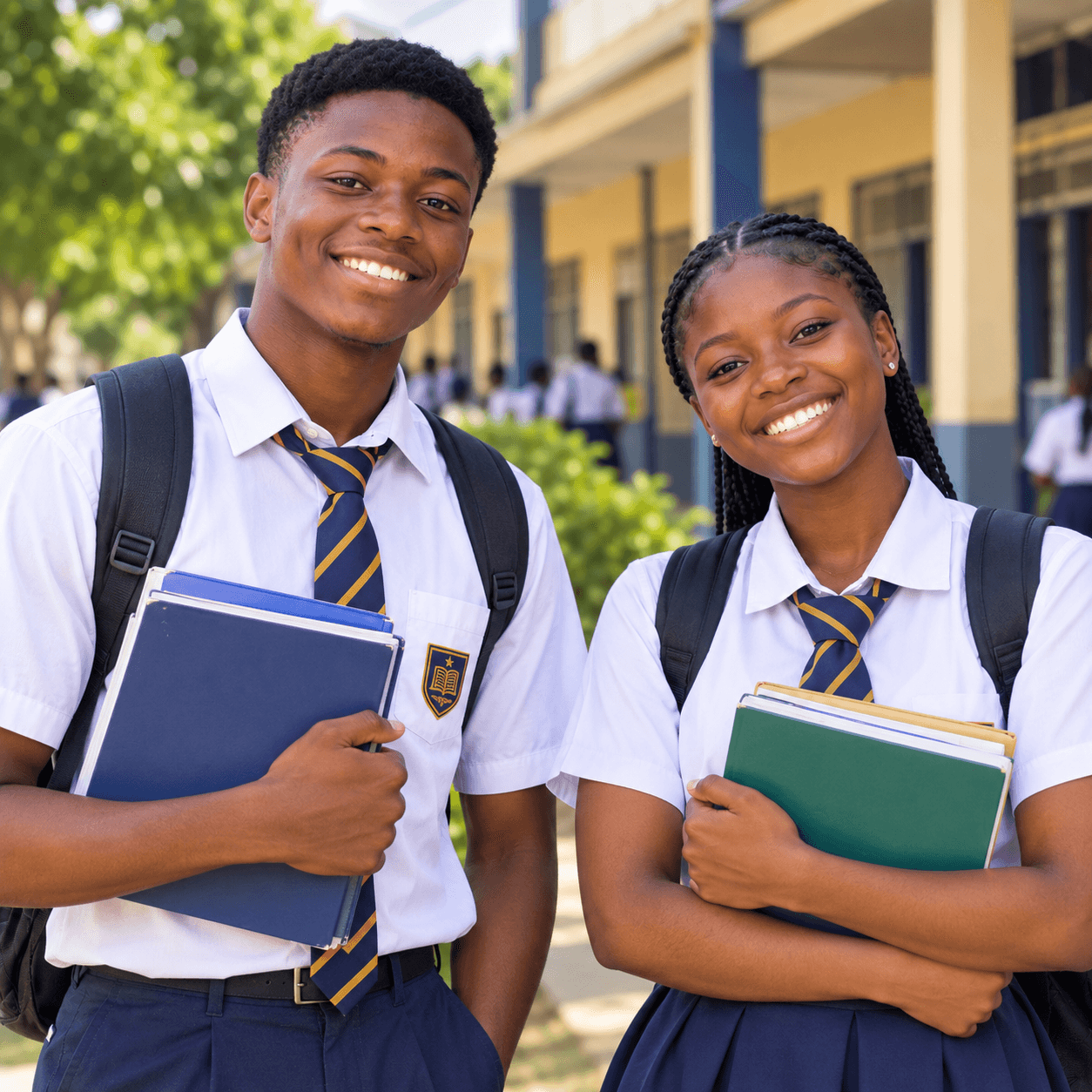 A student at a school in Ghana